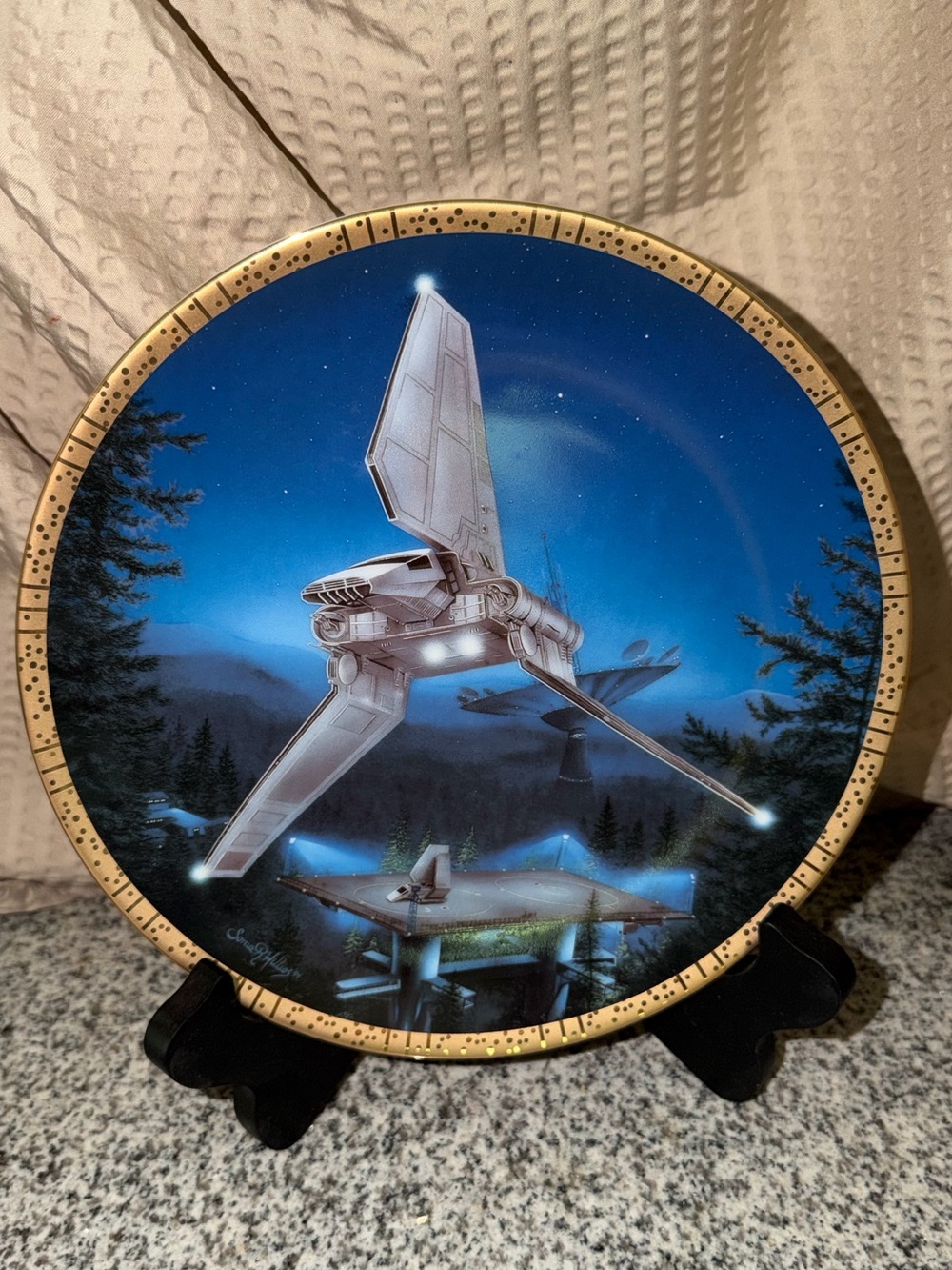1995 Star Wars Imperial Shuttle Decorative Plate by The Hamilton Collection